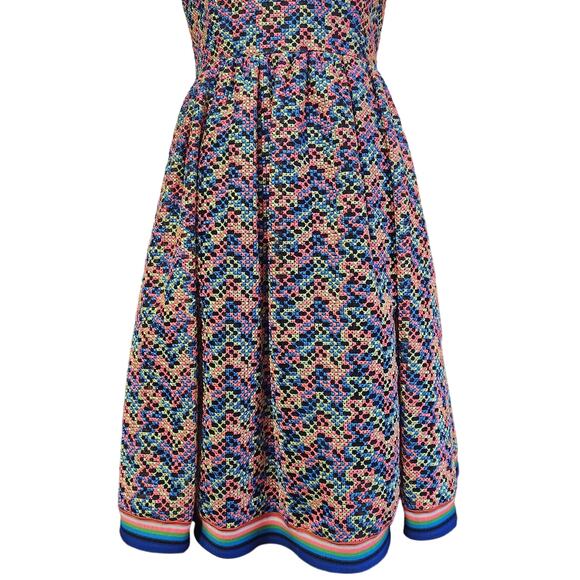 Tracy Reese Anthropologie Dress Size 6 Neon Bright Colors Spring Bold Print - Picture 2 of 16